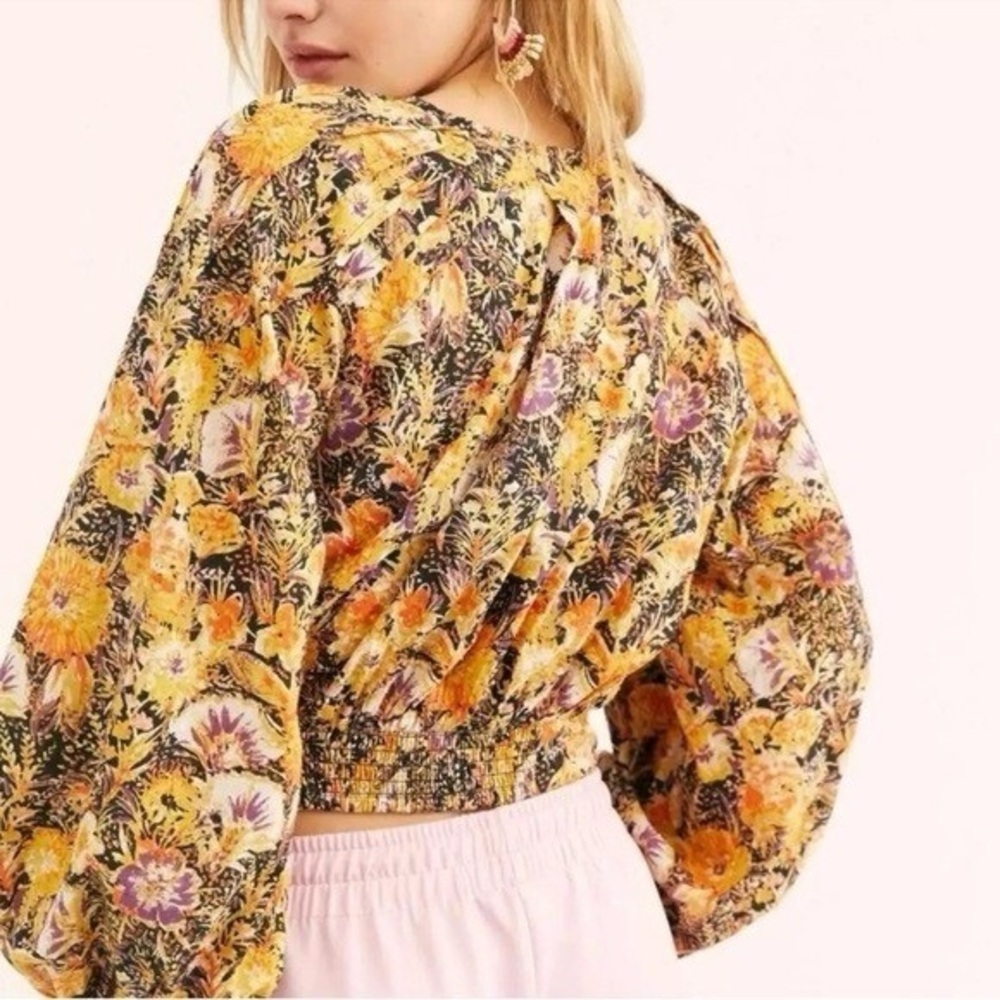 Free people party playlist wrap blouse, sz : small - Picture 4 of 15